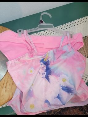 wonder nation Pink Unicorn Print Tankini Set